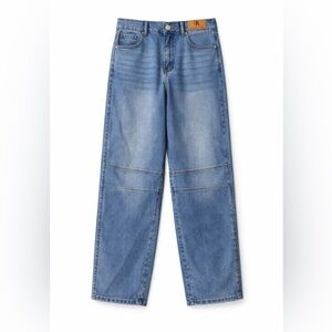 Flying Angel Wide-Leg Denim Jeans | Vintage Wash Barrel leg High Waist Jeans